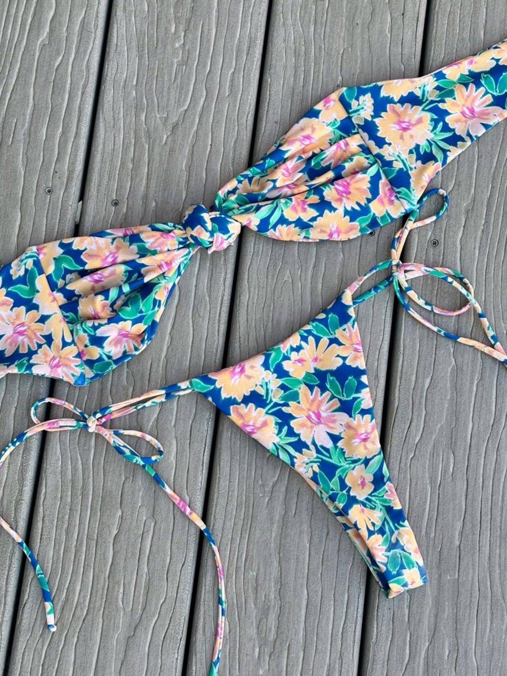 Skatie Blue bikini Set, M top S bottom